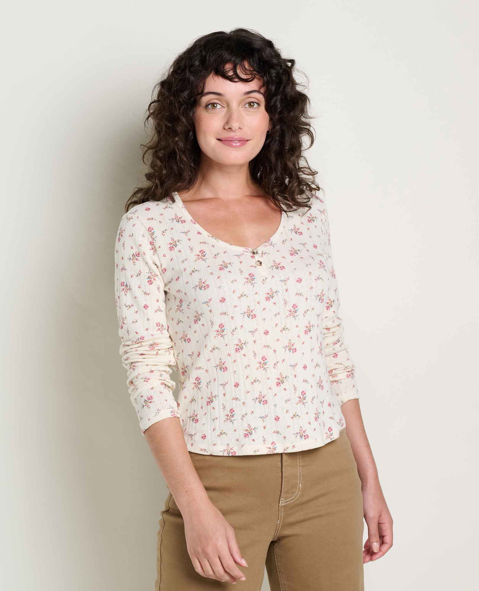 Image of Foothill Pointelle Henley Tee
