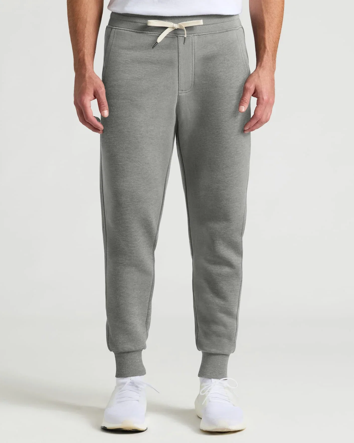 Image of Dark Heather Gray Fleece French Terry Joggers
