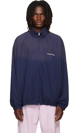 Navy Washed Logo Jacket - Acne Studios