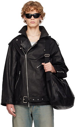 Black Fonda Leather Jacket - SECONDA