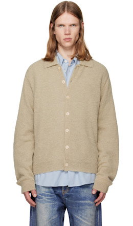 Beige Evening Polo Cardigan - OUR LEGACY