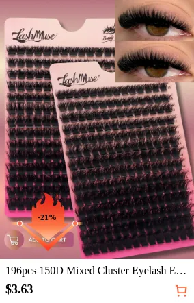 196pcs 150D Mixed Cluster Eyelash...