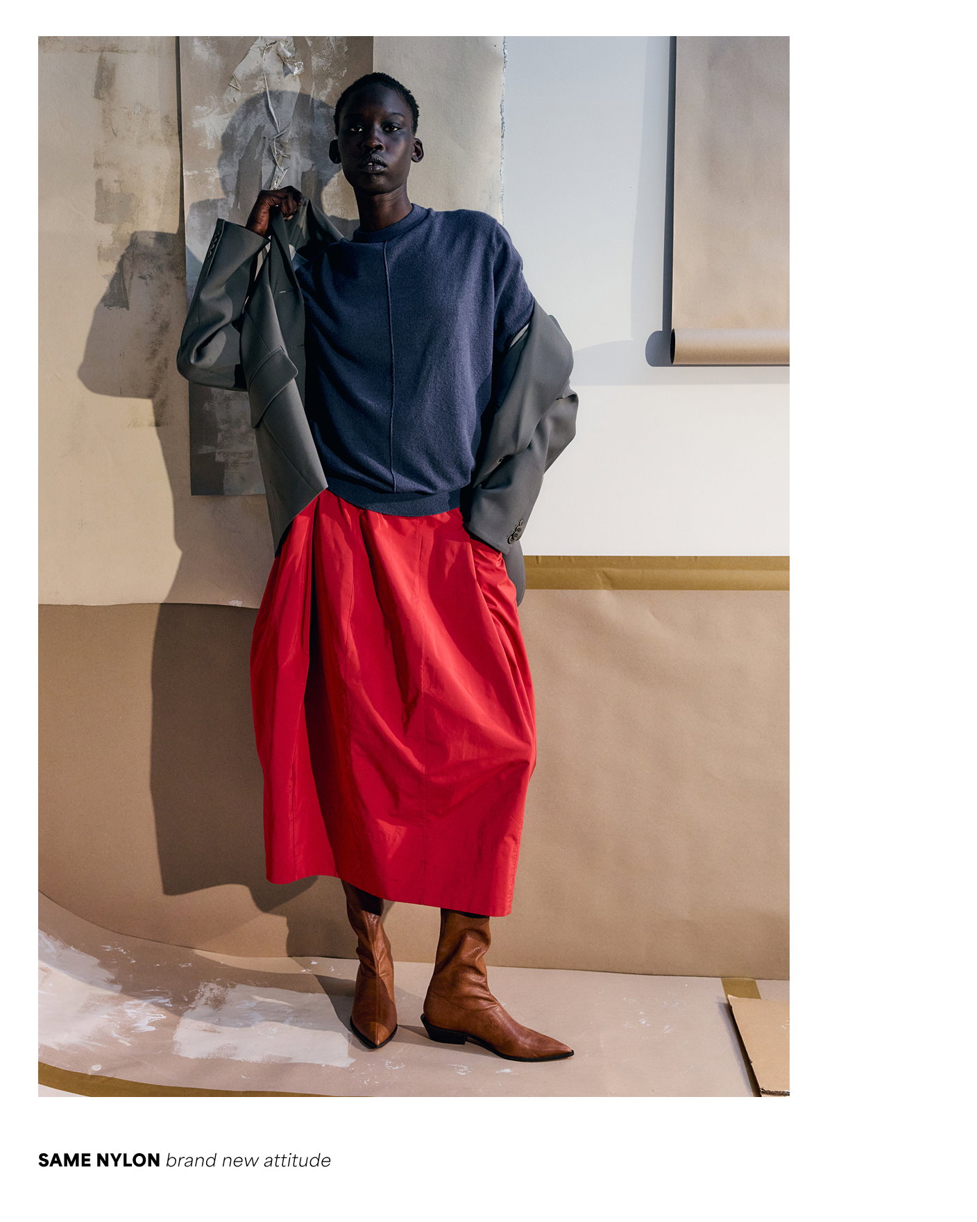 Nylon Lantern Skirt