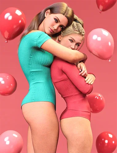 Z My Shorty Girlfriend Shape and Couple Poses for Genesis 9 and 8 Female