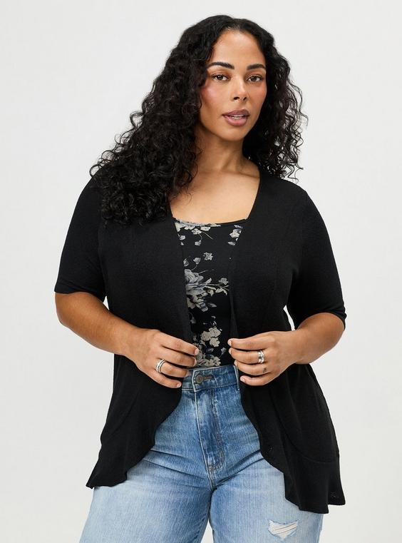 Hacci Drape Front Cardigan
