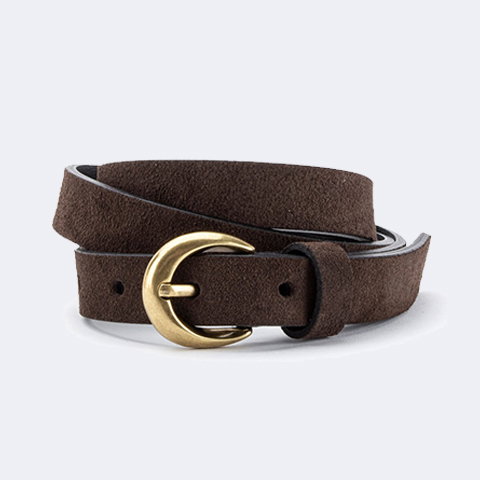 Ladies 2cm Suede Belt