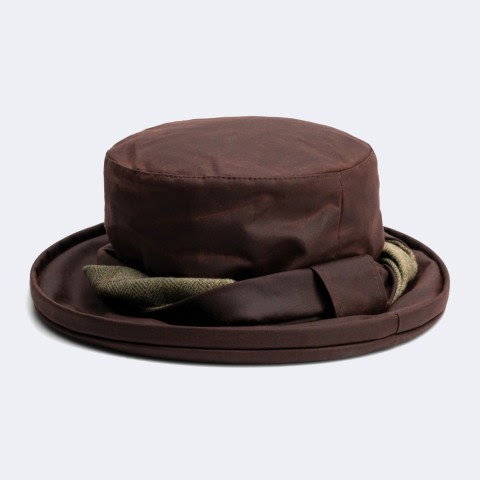 Ladies Wax Chiltern Hat with Tweed Band