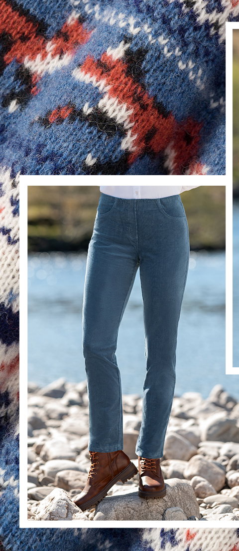 Ladies Stretch Needlecord Pull Ons