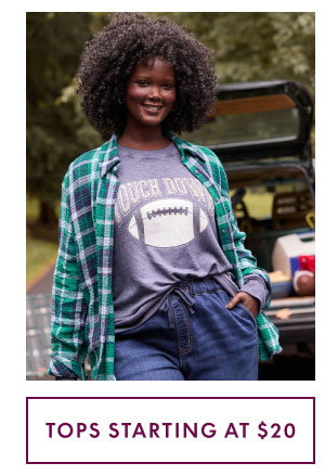 Tops starting at $20