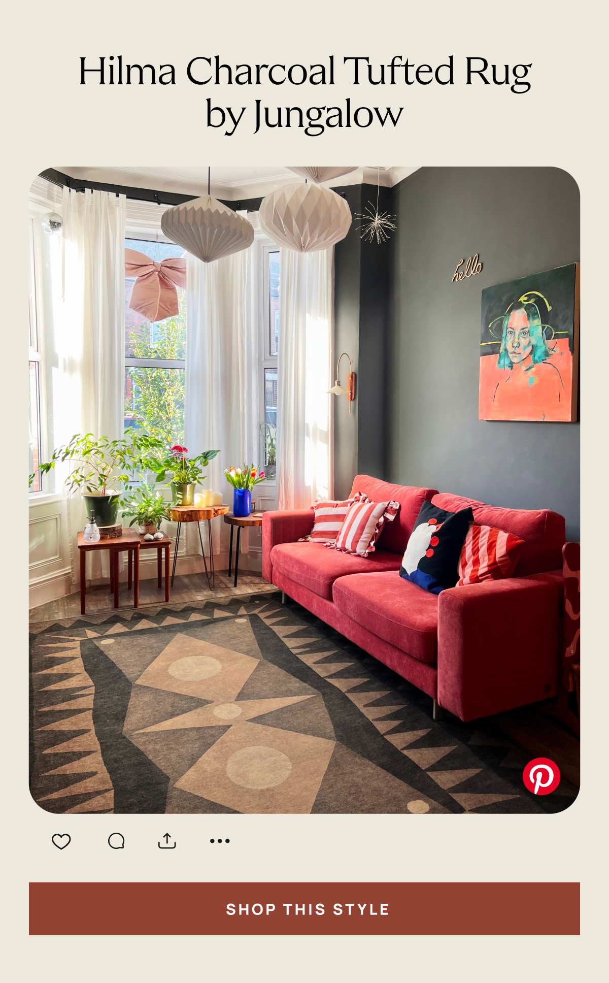 Hilma Charcoal Rug