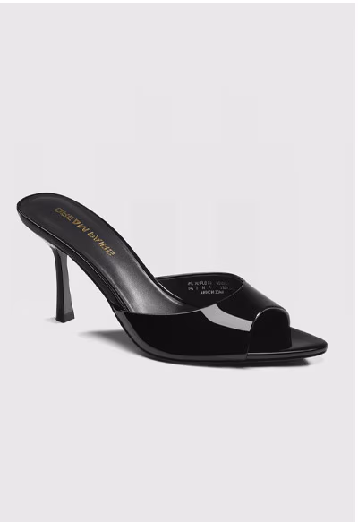 High Heels Mules Pointed Peep Toe Kitten Sandals