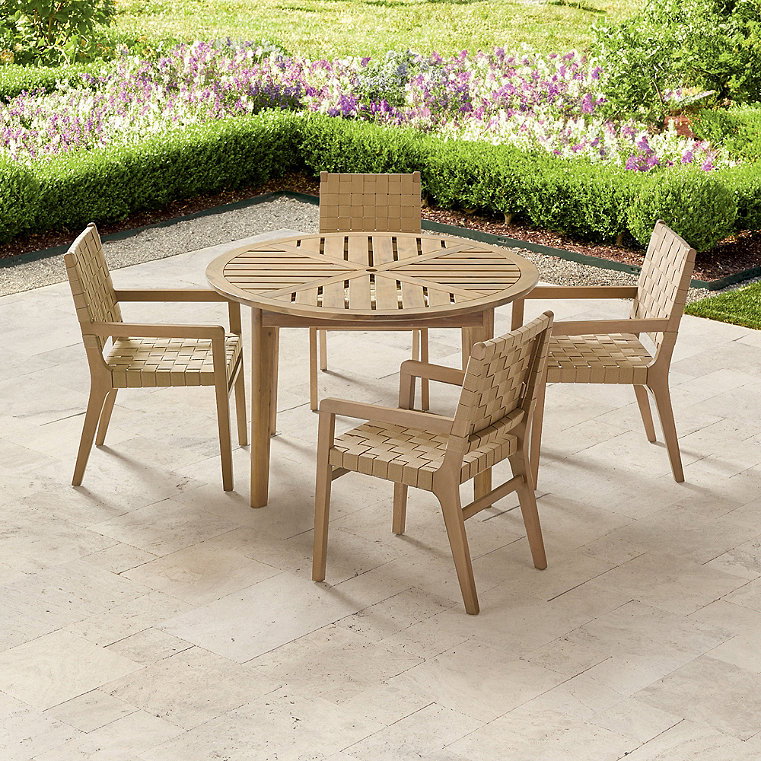 Lucia Outdoor Round Arm Dining Set