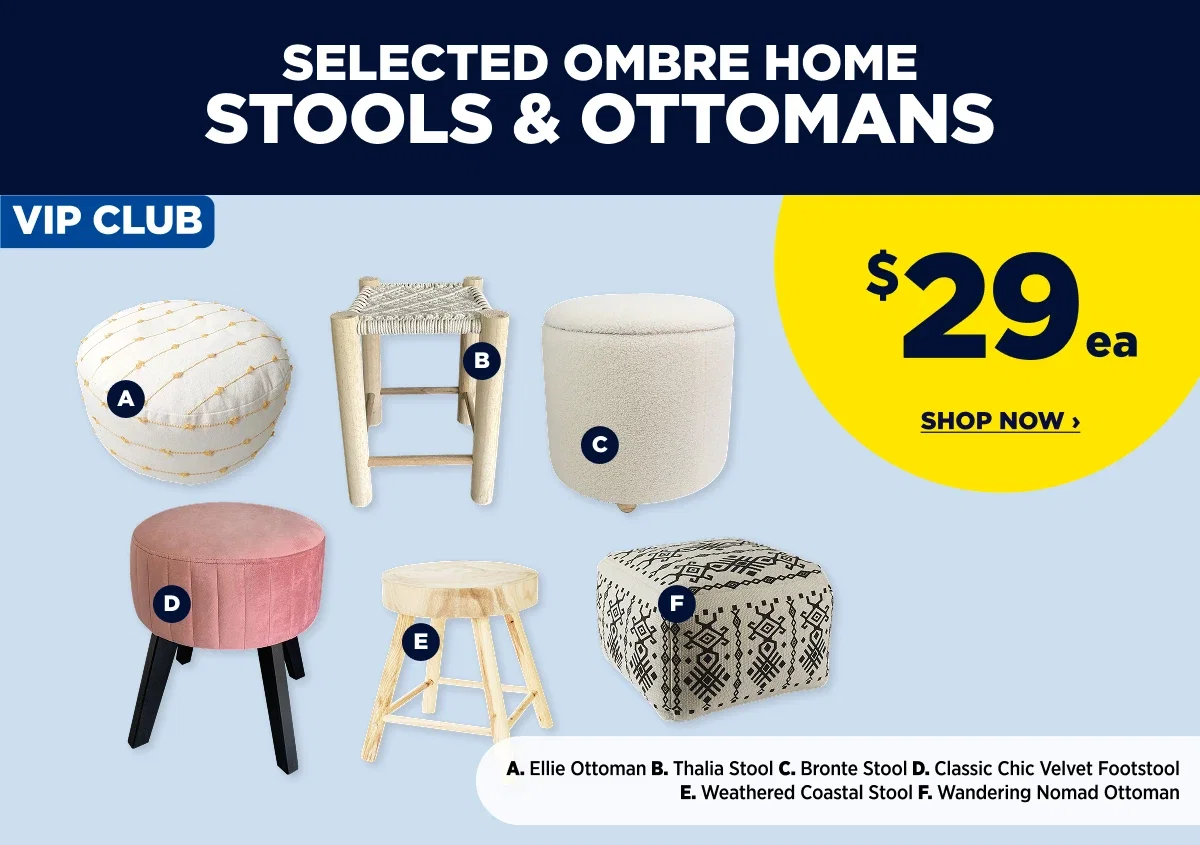 SELECTED OMBRE HOME STOOLS AND OTTOMANS