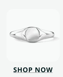 Men’s polished sterling silver oval signet ring. Click here to shop now