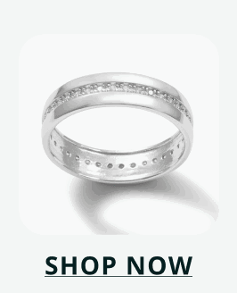 Men’s sterling silver band with subtle channel-set stones. Click here to shop now