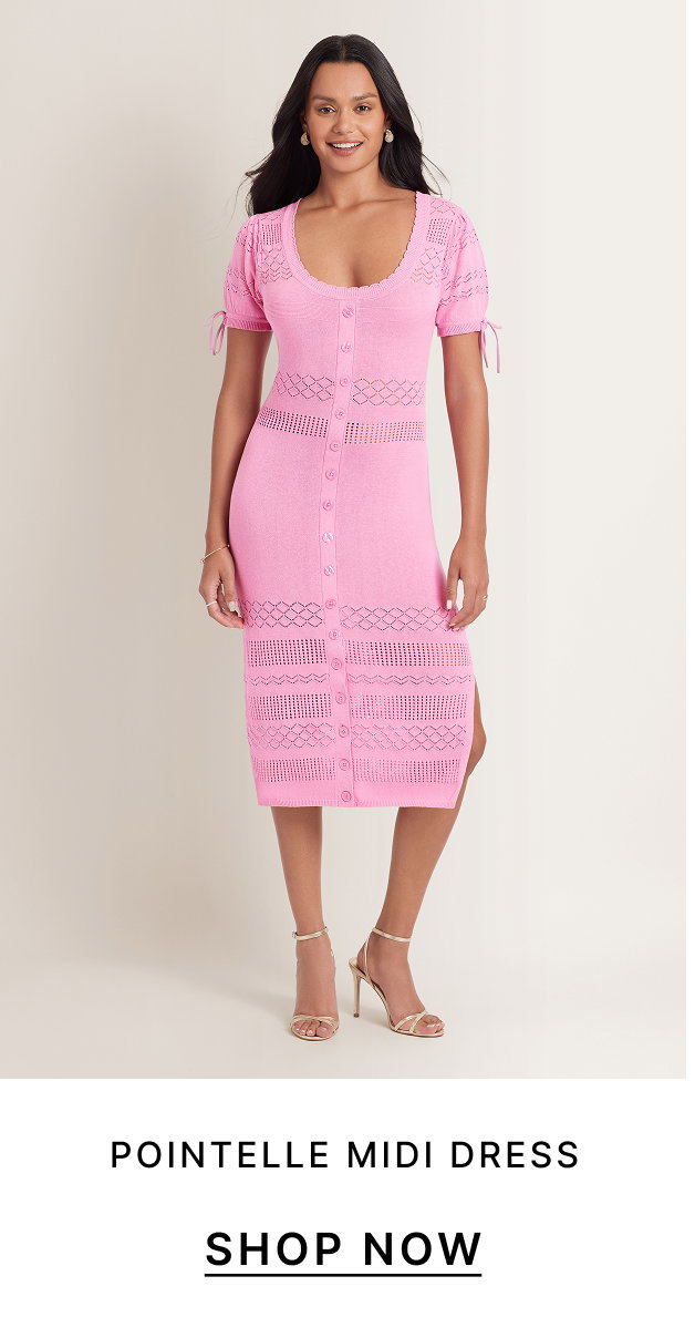 Pointelle Midi Dress