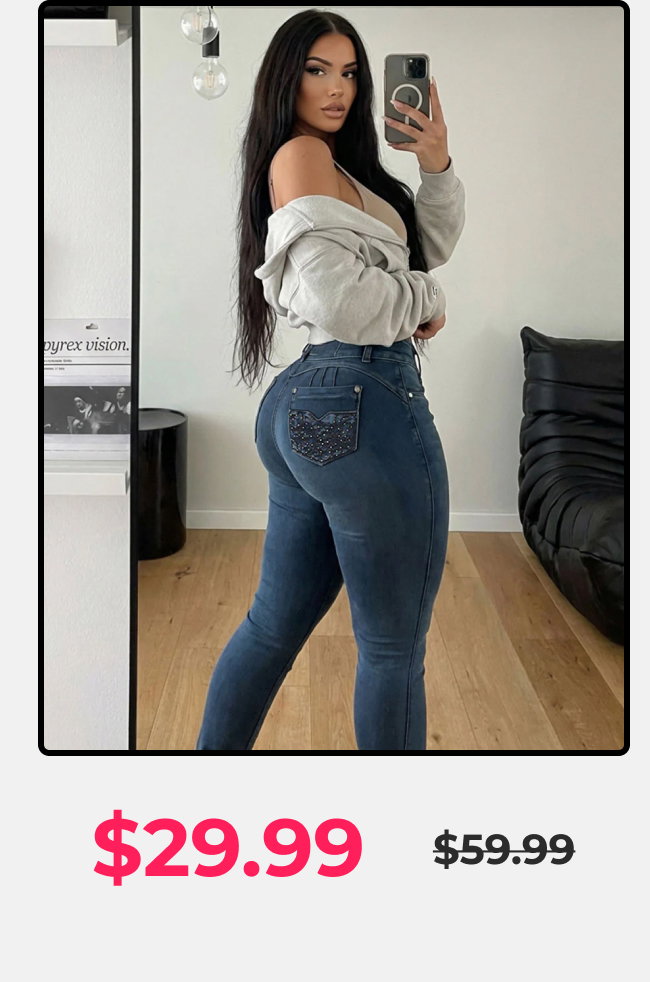 MX JEANS Butt Lifting Dark Acid Blue Skinny Jeans W Rhinestone Pockets