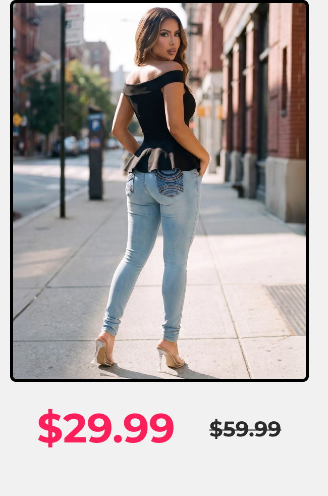 MX JEANS Light Acid Wash Butt Lift Mid Rise Skinny Jeans