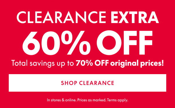 60% Off Clearance