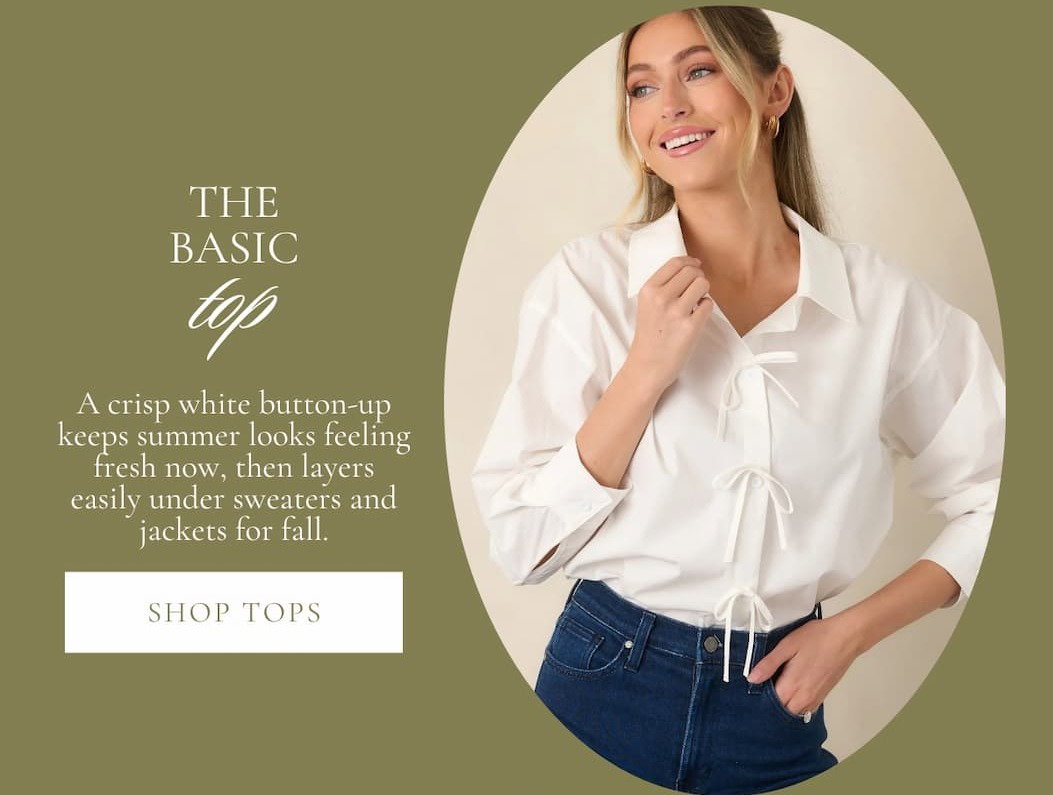 "The basic top. Shop tops."