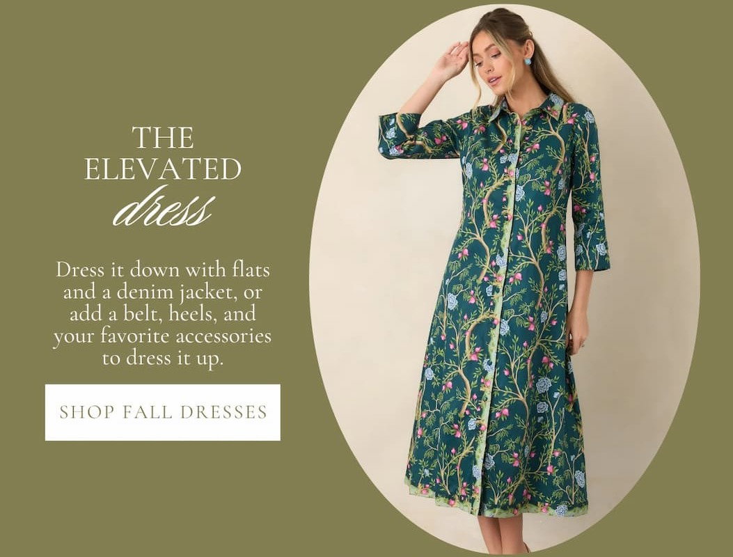 "The elevated dress. Shop Fall Dresses."
