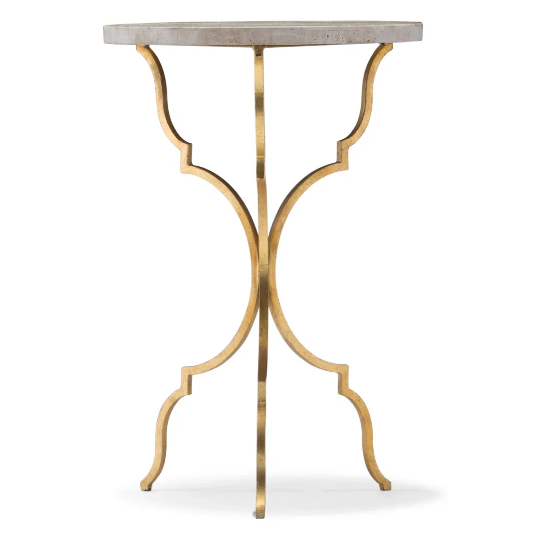 Round Martini Stone-Top Table