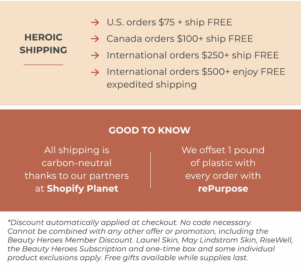 Heroic Shipping + Good to Know