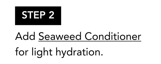 STEP 2 | Add Seaweed Conditioner for light hydration.