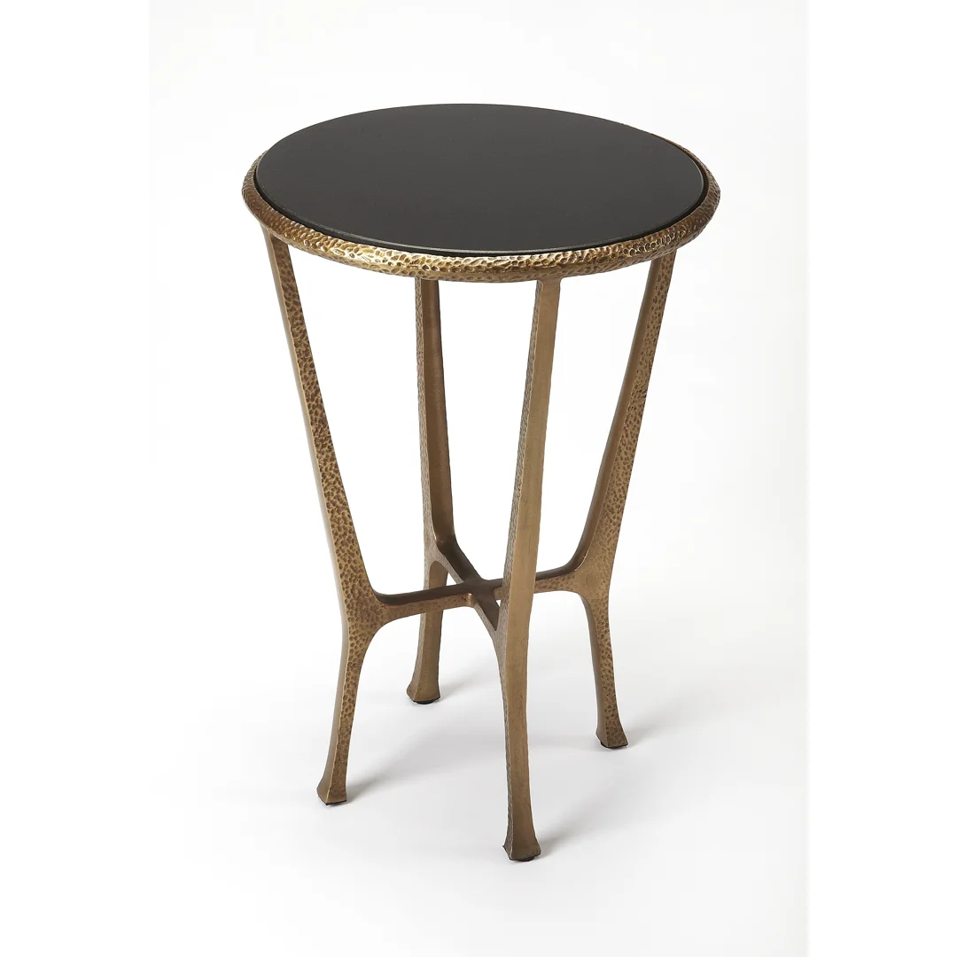 Flavio Metal & Stone Side Table