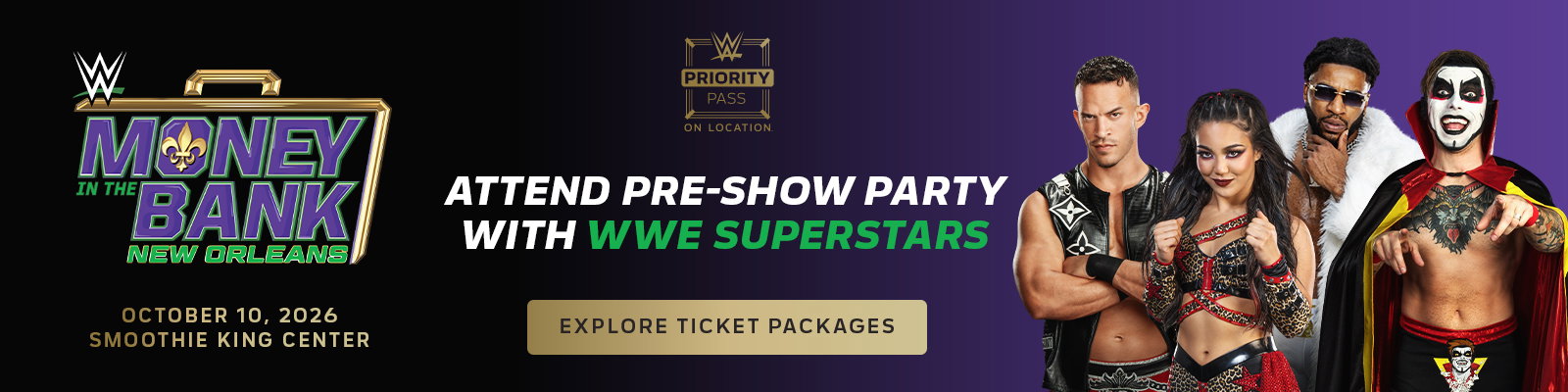On Location Money in the Bank VIP Packages