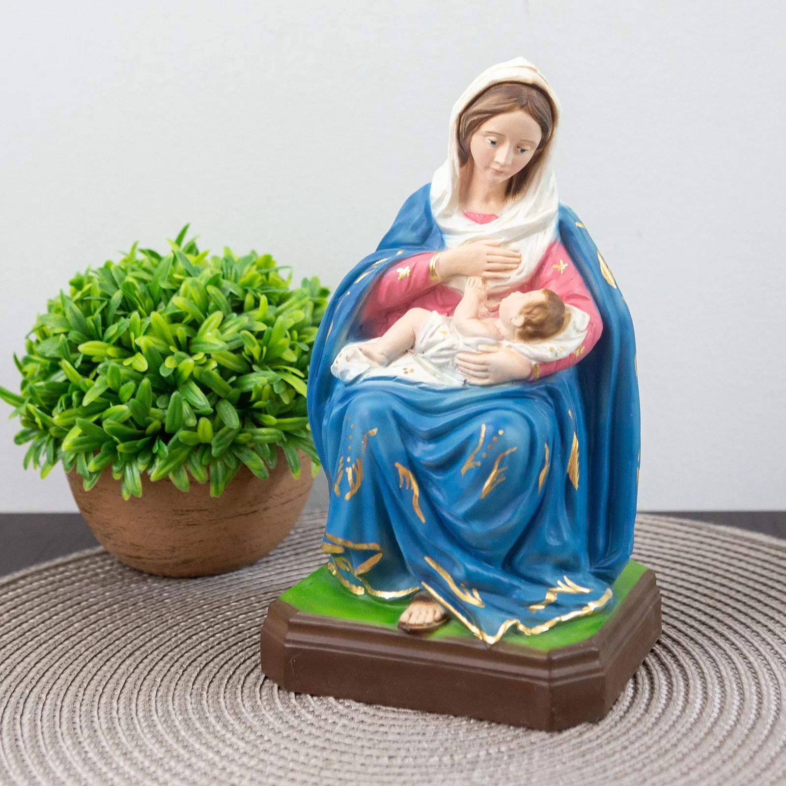 Seated Our Lady of Grace Statue - 8