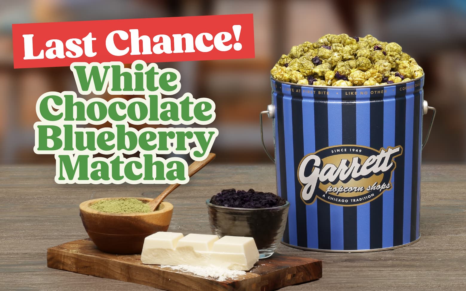 White chocolate blueberry matcha limited time!
