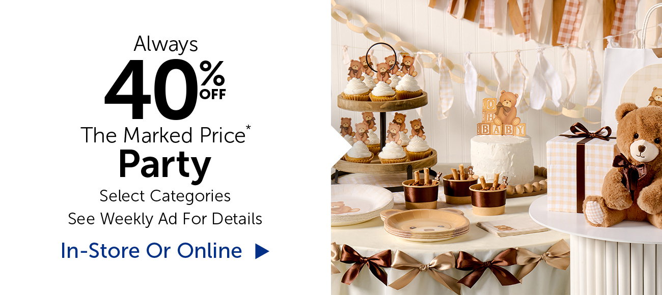 Always 40% Off Party - Select Categories