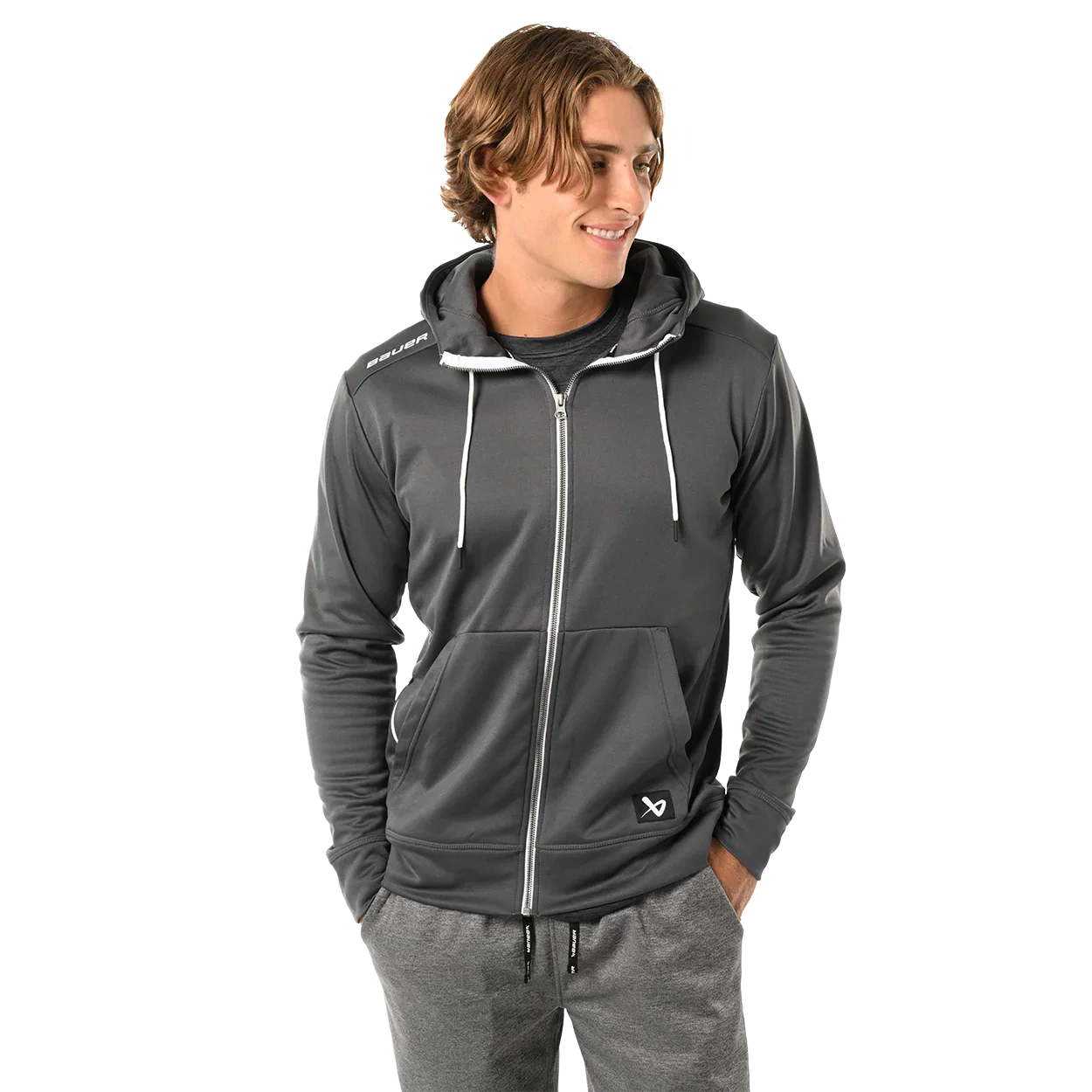 Image of BAUER TEAM FLEECE ZIP HOODIE SENIOR