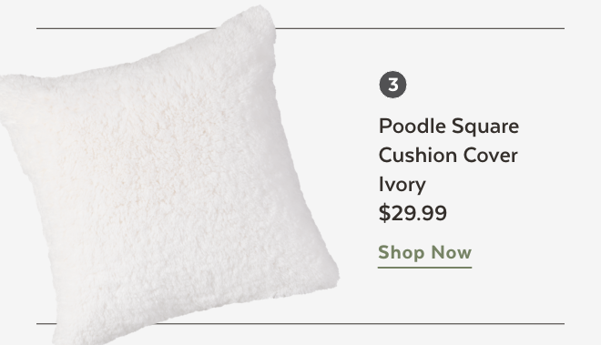 Shop Ivory Poodle Square Cushion Cover