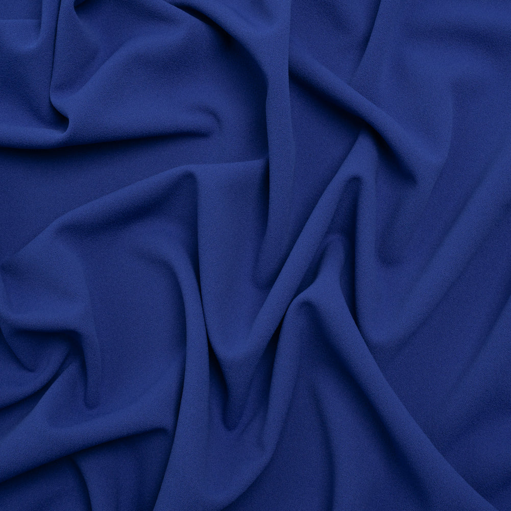 Image of Stretch Polyester Crepe Double Knit - Cobalt Blue - Designer Deadstock