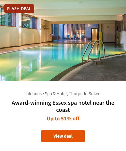 Award-winning Essex spa hotel near the coast