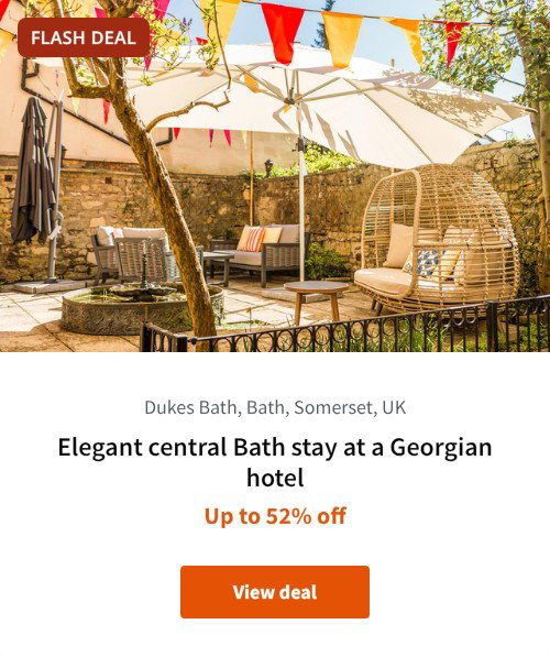 Elegant central Bath stay at a Georgian hotel