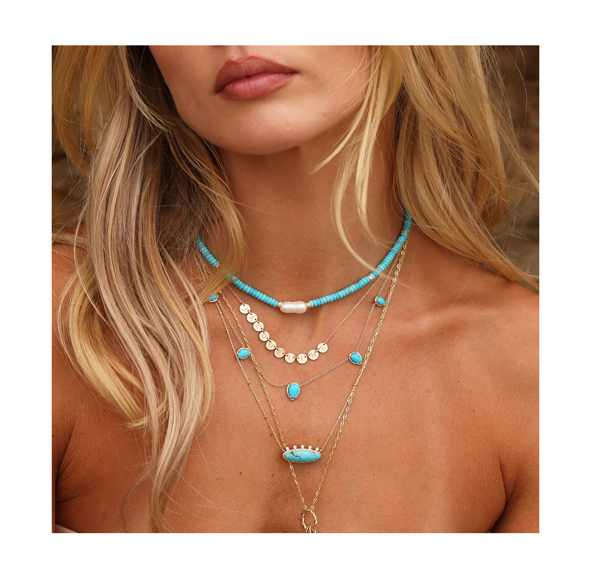 Round Bubble Name Necklace