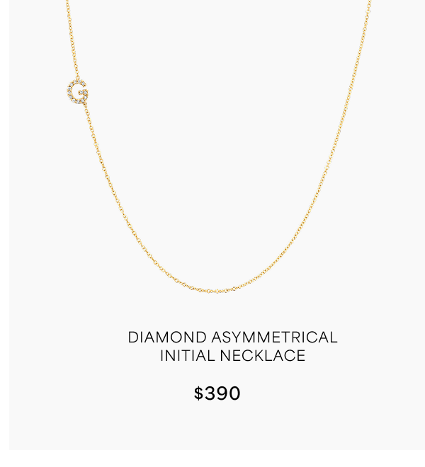 Diamond Asymmetrical Initial Necklace