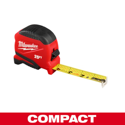 Milwaukee 25ft. Compact Tape Measure, Model# 48-22-1725
