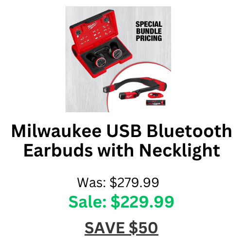 Milwaukee USB Bluetooth Earbuds