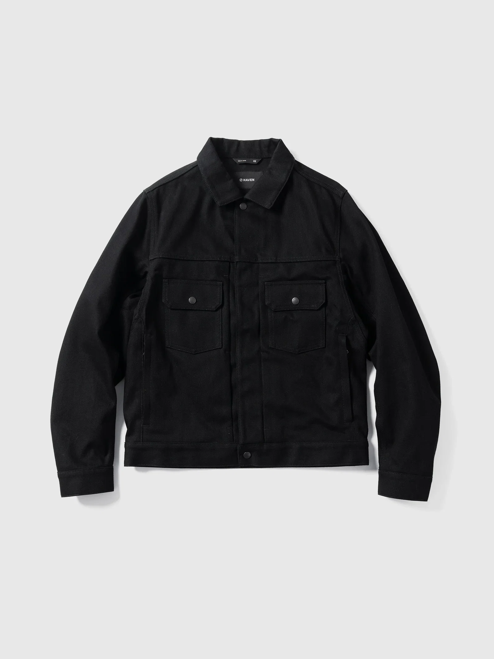 Image of Station Jacket - Suvin Cotton Denim Black