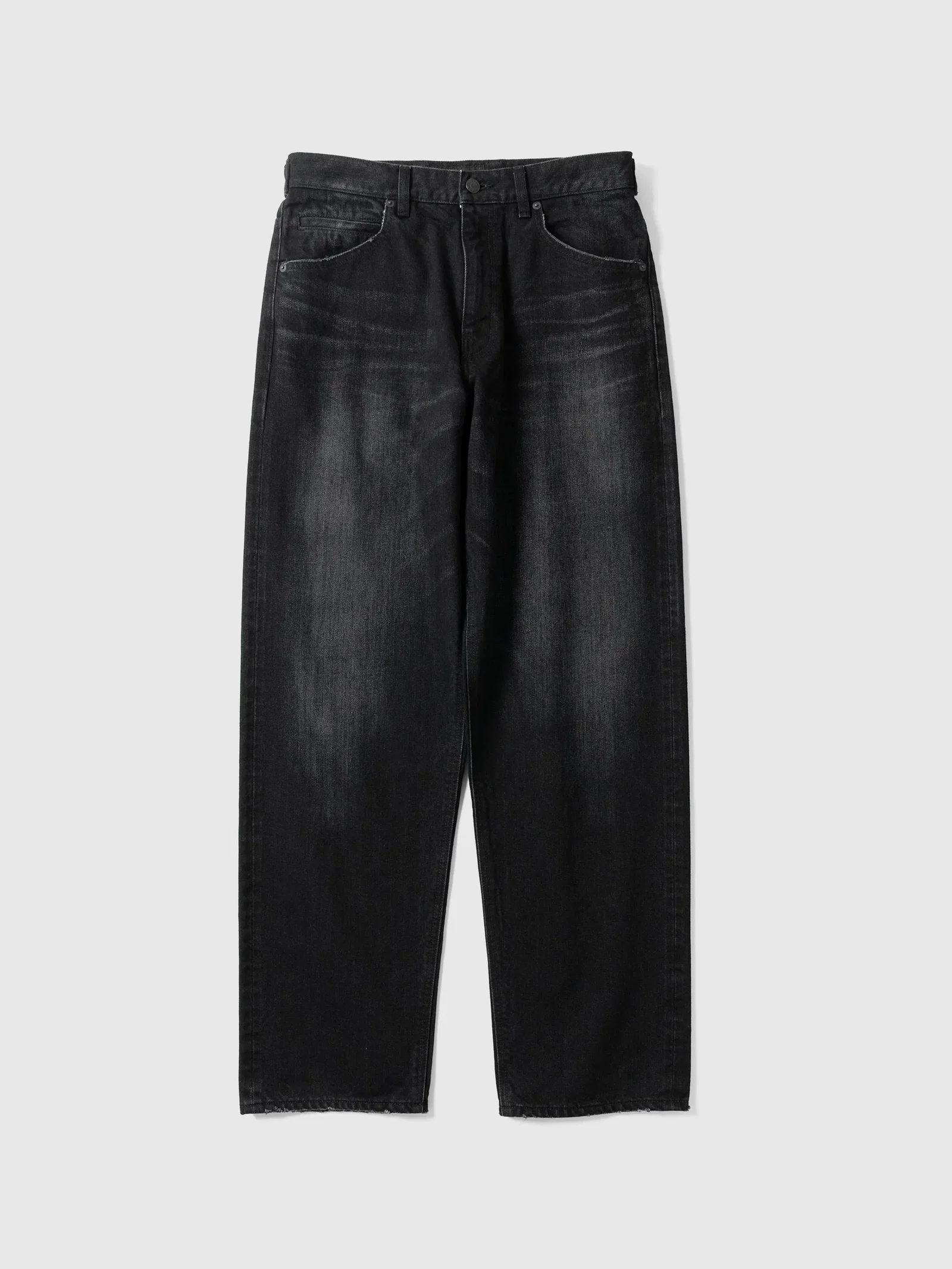 Image of Station Pant - Suvin Cotton Denim Washed Black