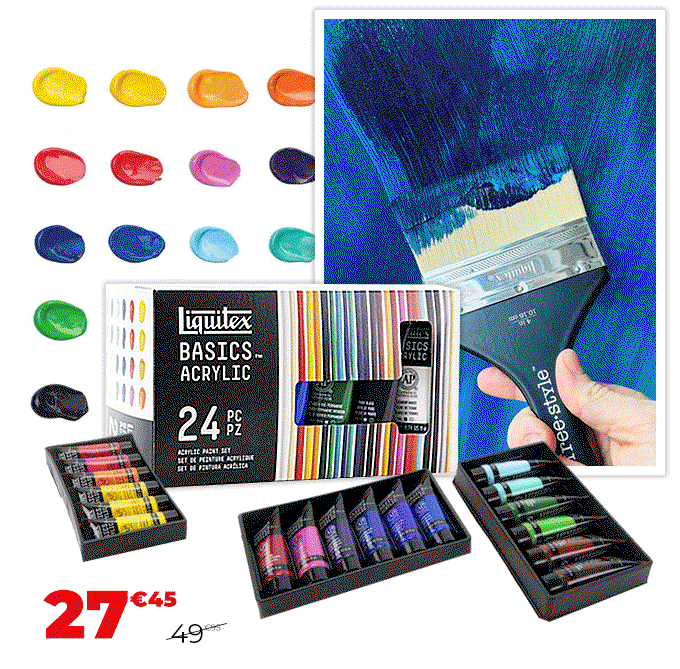 Peinture acrylique Basics Set 24 x 22 ml - Liquitex