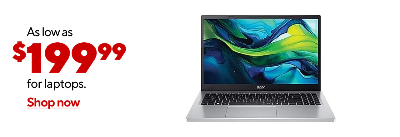 Laptops as low as $199.99!