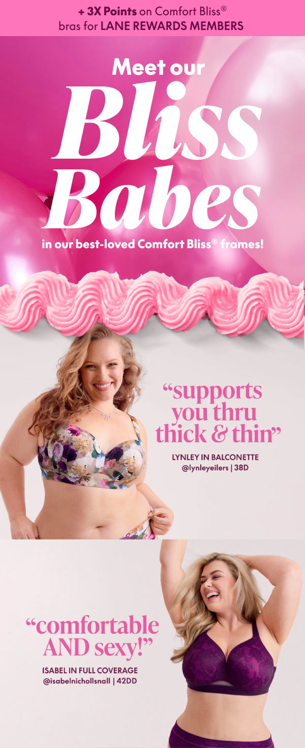 Comfort Bliss Bras $29.50 | Other Bras $39.50
