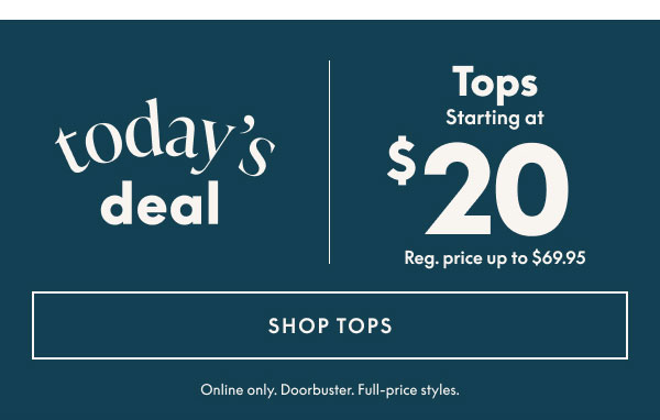 Tops starting at $20