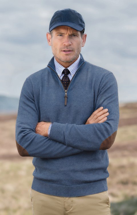 Men's Merino Alcantara Trim T-zip