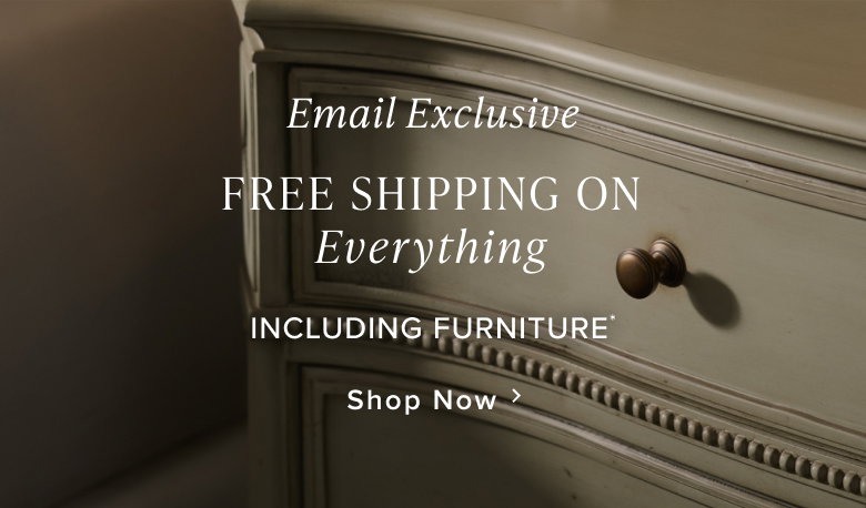 Email Exclusive: FREE SHIPPING on everything, including furniture